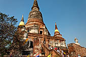 Ayutthaya, Thailand. Wat Yai Chai Mongkhon, the colossal bell-shaped chedi. 